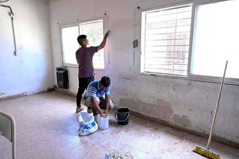 El Municipio de Tigre ejecuta tareas de pintura en la Escuela Primaria N° 52 de Benavídez