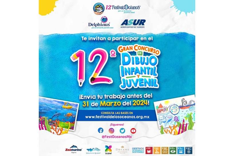 12° Festival de los Océanos convoca a sus Concursos de Dibujo Infantil y Juvenil y Cineminutos por el Océano