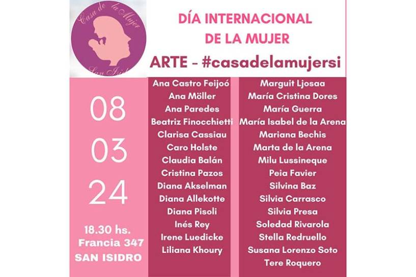 Con una muestra de arte, Casa de la Mujer San Isidro conmemora el 8M
