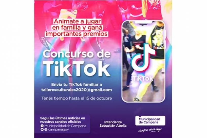 Hasta el jueves hay tiempo para participar del concurso familiar de TikTok