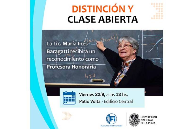 La Facultad de Ingeniería distinguirá a la profesora María Inés Baragatti