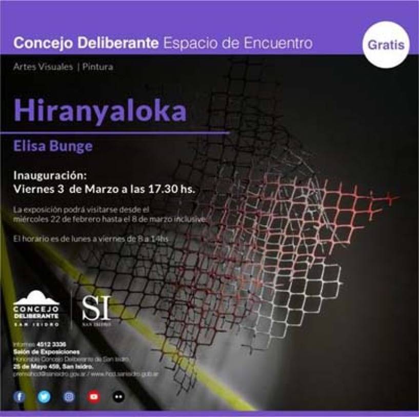 La artista plástica Elisa Bunge expondrá “Hiranyaloka” en San Isidro