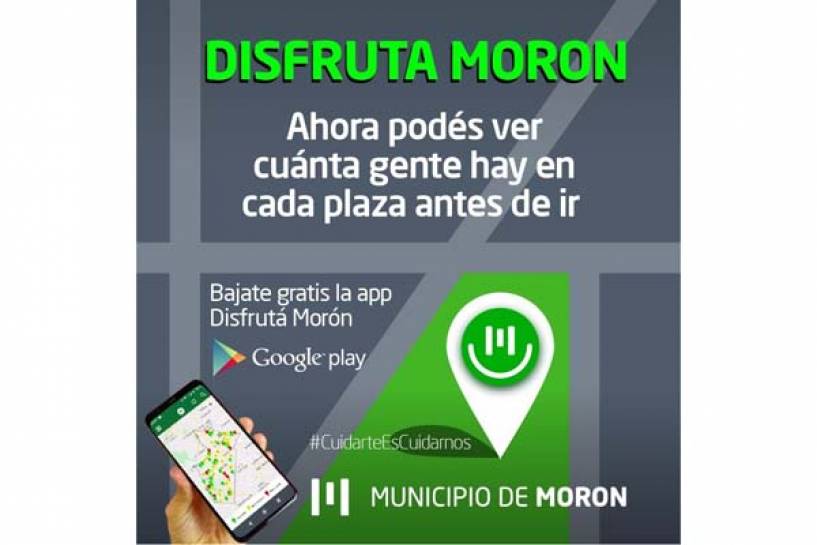 Ya está disponible la app del Municipio de Morón que permite conocer el nivel de ocupación de las plazas
