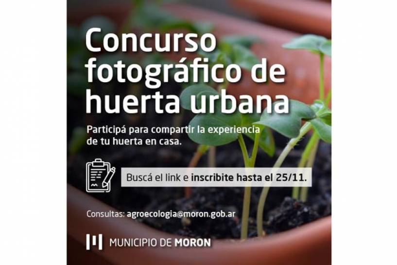 El Municipio de Morón lanzó un concurso de fotografía sobre huertas urbanas