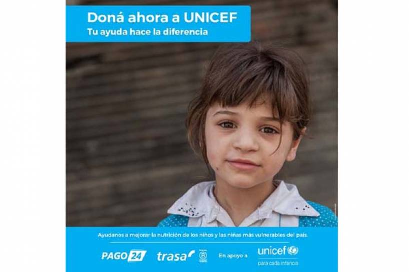 TRASA (Pago24) colabora con UNICEF Argentina para promover los derechos de los niños, niñas y adolescentes