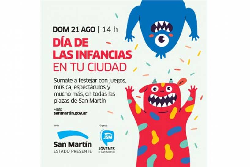 San Martín celebra el Día de las Infancias en 60 puntos de la ciudad
