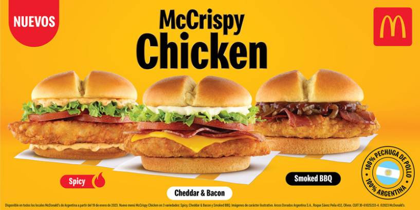 Triple sabor: McDonald’s anuncia las nuevas McCrispy Chicken