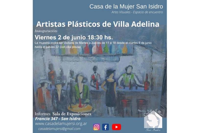 Los artistas plásticos de Villa Adelina exponen en Casa de la Mujer San Isidro