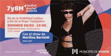 Marilina Bertoldi se presentará en Morón por el Día de la Visibilidad Lésbica y de la Mujer Trabajadora