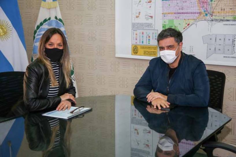 Malena Galmarini tuvo un encuentro de trabajo con Jorge Macri por obras de AySA en Vicente López